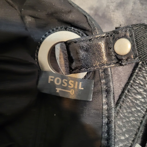 Fossil Black Leather Studded Shoulder Bag - Picture 9 of 11